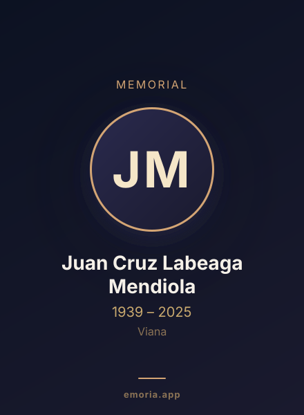 Memorial portrait of Juan Cruz Labeaga Mendiola