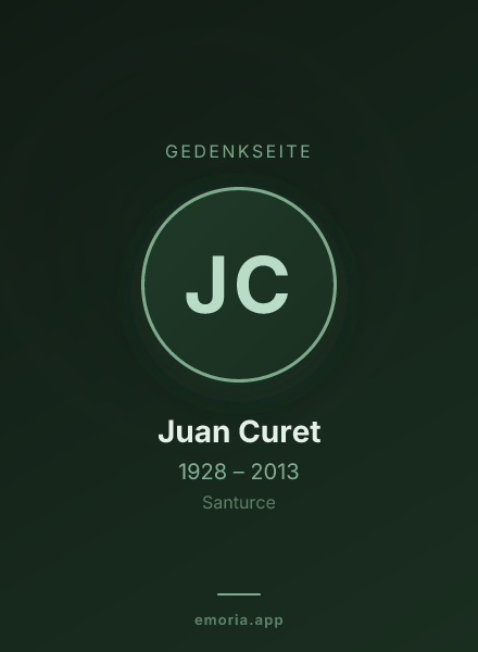 Gedenkportrait von Juan Curet