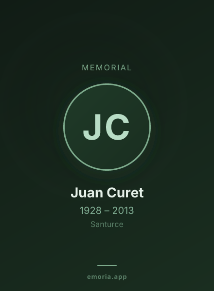 Memorial portrait of Juan Curet