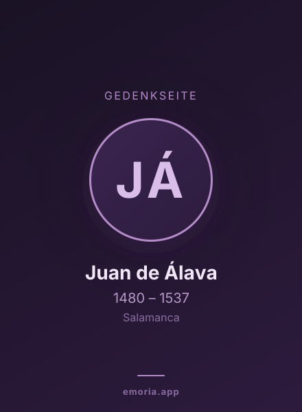 Gedenkportrait von Juan de Álava
