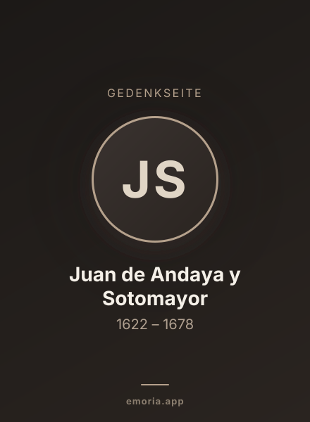 Gedenkportrait von Juan de Andaya y Sotomayor