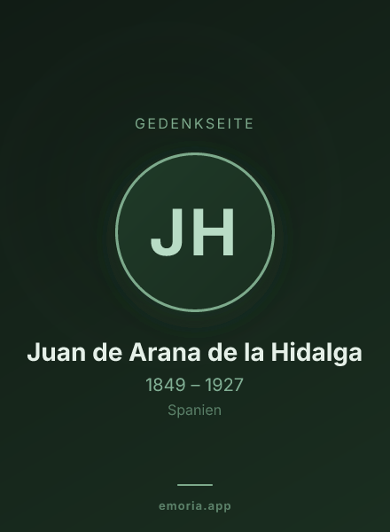 Gedenkportrait von Juan de Arana de la Hidalga