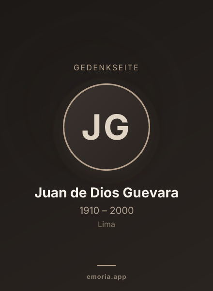 Gedenkportrait von Juan de Dios Guevara
