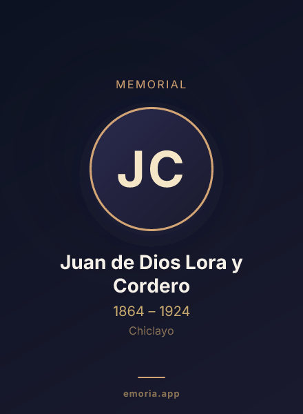 Memorial portrait of Juan de Dios Lora y Cordero