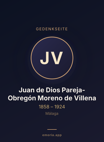 Gedenkportrait von Juan de Dios Pareja-Obregón Moreno de Villena