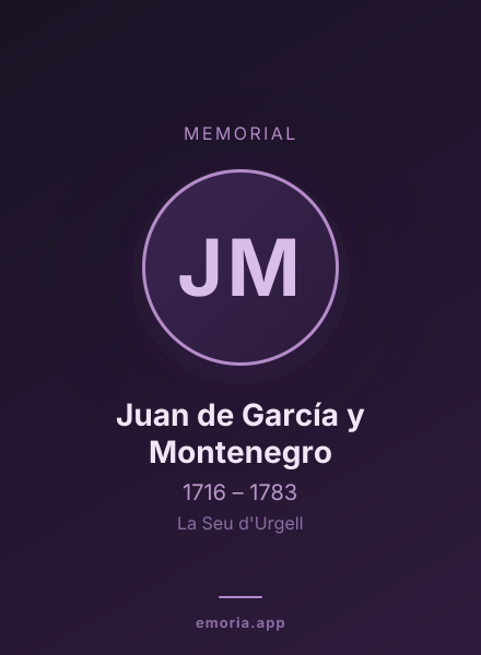 Memorial portrait of Juan de García y Montenegro