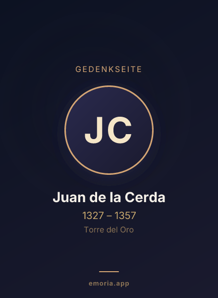 Gedenkportrait von Juan de la Cerda