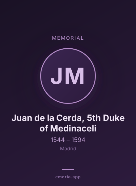Memorial portrait of Juan de la Cerda, 5th Duke of Medinaceli