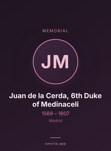 Memorial portrait of Juan de la Cerda, 6th Duke of Medinaceli