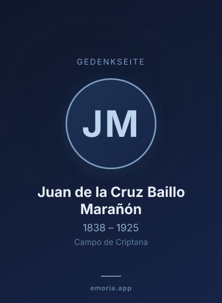 Gedenkportrait von Juan de la Cruz Baillo Marañón