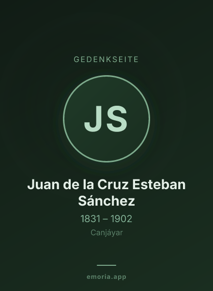 Gedenkportrait von Juan de la Cruz Esteban Sánchez