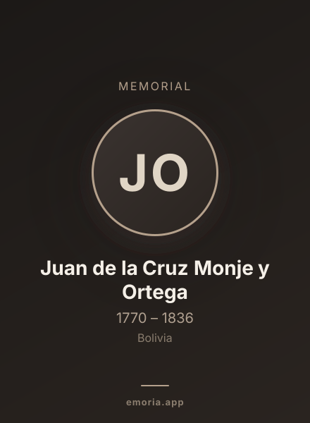Memorial portrait of Juan de la Cruz Monje y Ortega