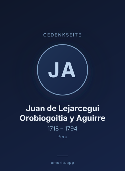 Gedenkportrait von Juan de Lejarcegui Orobiogoitia y Aguirre