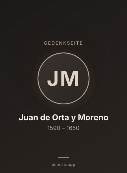 Gedenkportrait von Juan de Orta y Moreno