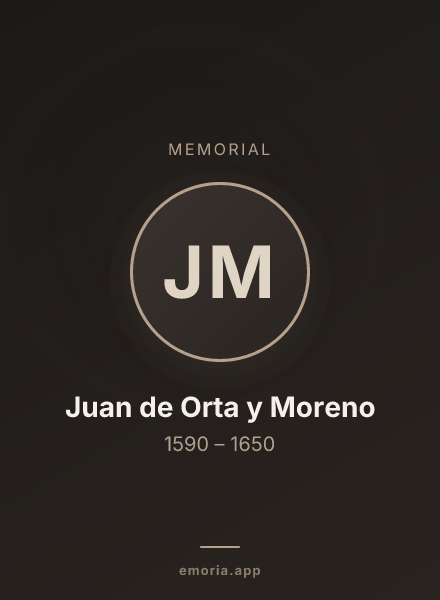 Memorial portrait of Juan de Orta y Moreno