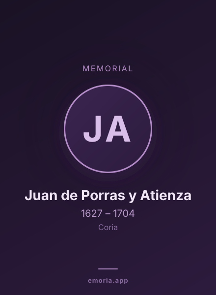 Memorial portrait of Juan de Porras y Atienza