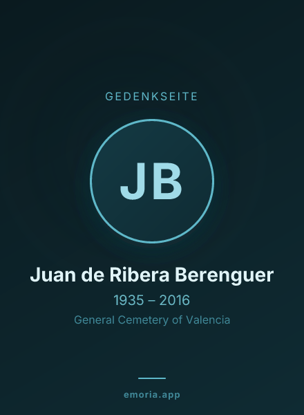 Gedenkportrait von Juan de Ribera Berenguer
