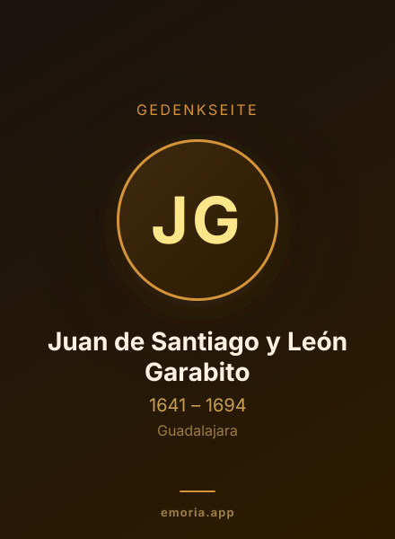 Gedenkportrait von Juan de Santiago y León Garabito