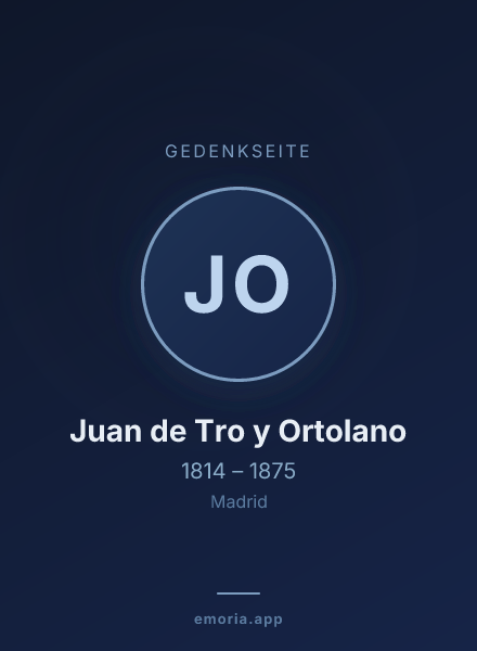 Gedenkportrait von Juan de Tro y Ortolano