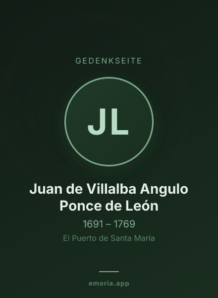 Gedenkportrait von Juan de Villalba Angulo Ponce de León