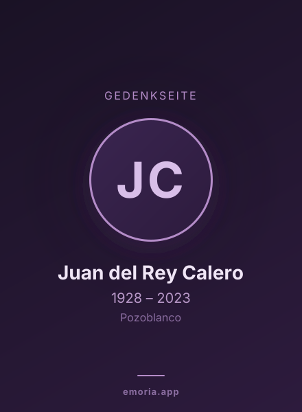 Gedenkportrait von Juan del Rey Calero
