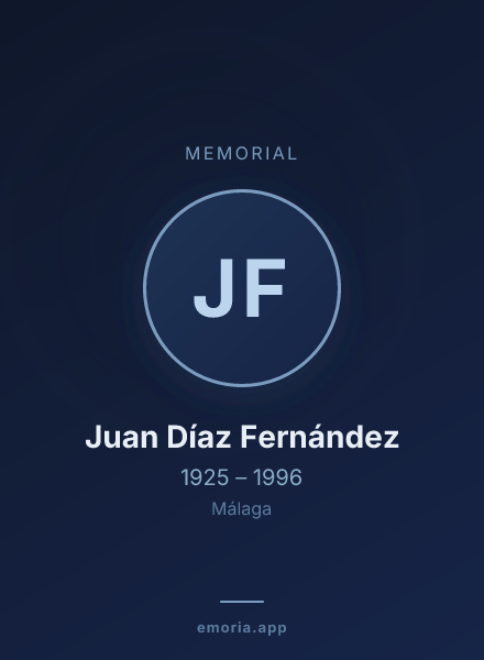 Memorial portrait of Juan Díaz Fernández