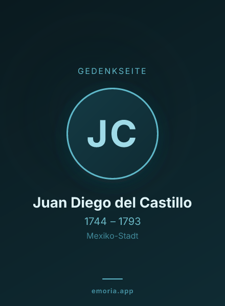 Gedenkportrait von Juan Diego del Castillo