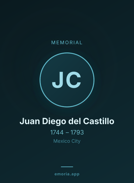 Memorial portrait of Juan Diego del Castillo