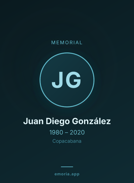 Memorial portrait of Juan Diego González