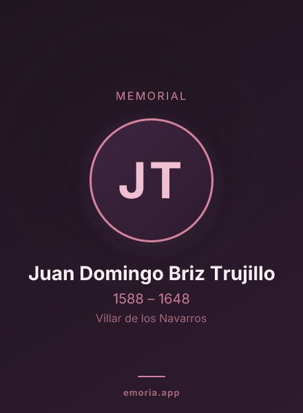 Memorial portrait of Juan Domingo Briz Trujillo