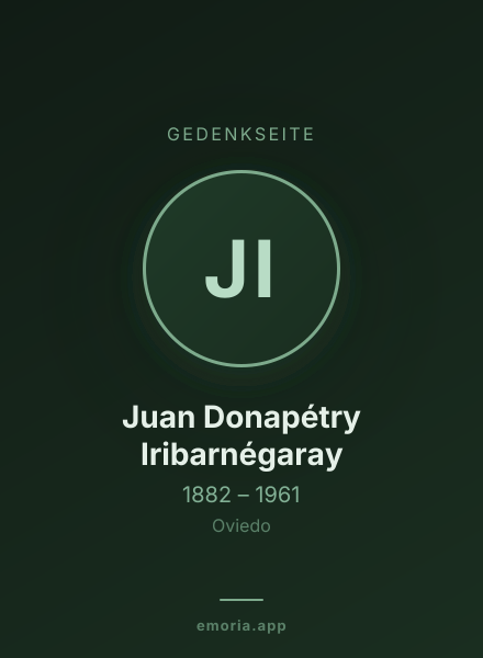Gedenkportrait von Juan Donapétry Iribarnégaray