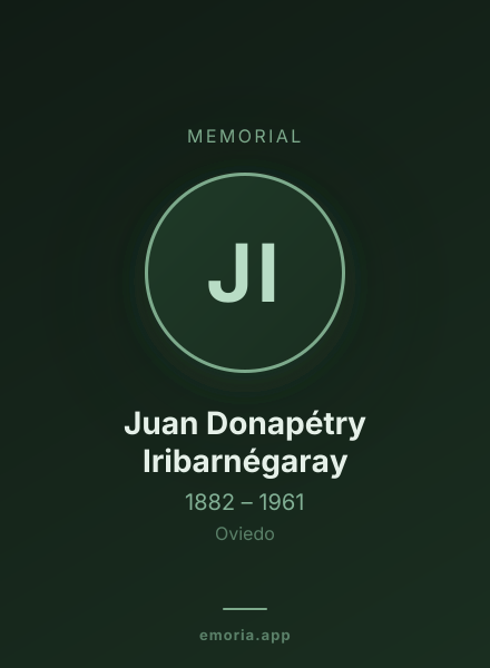 Memorial portrait of Juan Donapétry Iribarnégaray