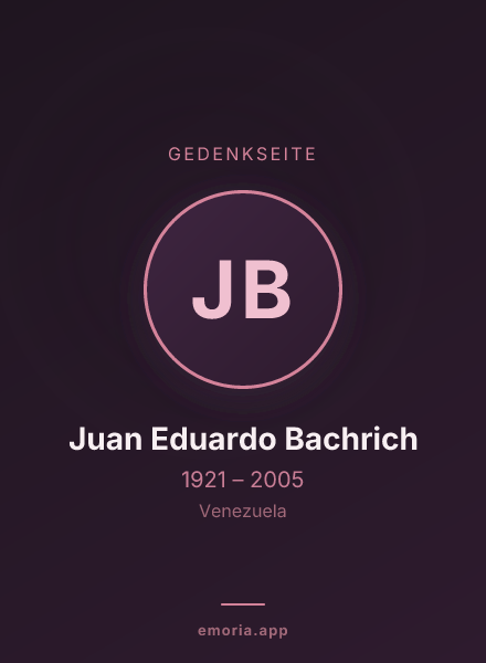 Gedenkportrait von Juan Eduardo Bachrich