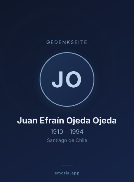 Gedenkportrait von Juan Efraín Ojeda Ojeda