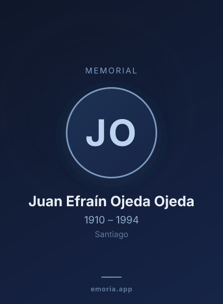Memorial portrait of Juan Efraín Ojeda Ojeda
