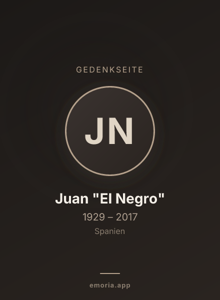 Gedenkportrait von Juan "El Negro"