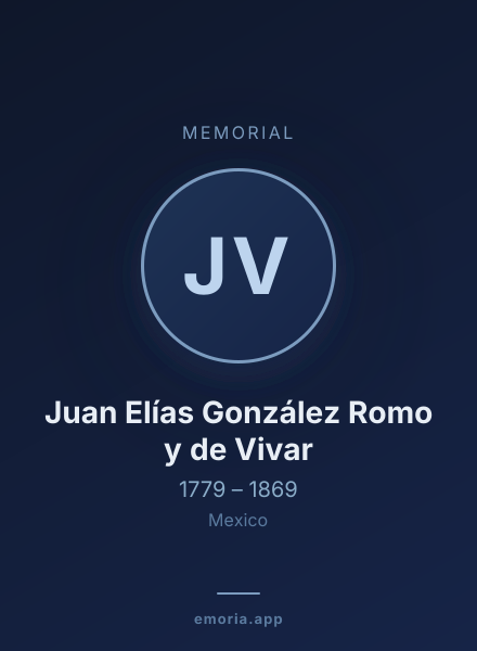 Memorial portrait of Juan Elías González Romo y de Vivar
