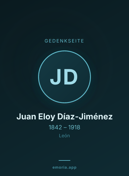 Gedenkportrait von Juan Eloy Díaz-Jiménez