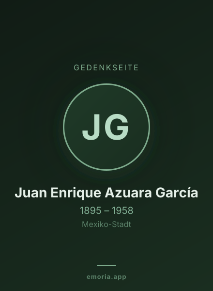 Gedenkportrait von Juan Enrique Azuara García