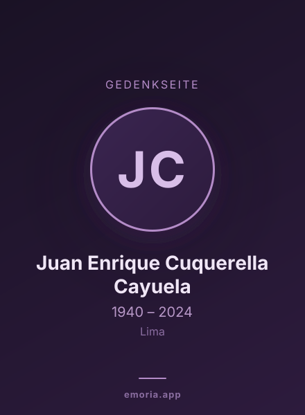 Gedenkportrait von Juan Enrique Cuquerella Cayuela