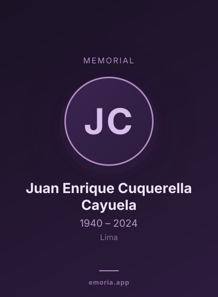 Memorial portrait of Juan Enrique Cuquerella Cayuela