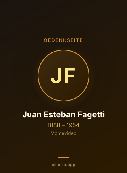 Gedenkportrait von Juan Esteban Fagetti