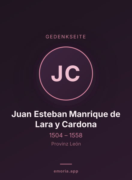 Gedenkportrait von Juan Esteban Manrique de Lara y Cardona