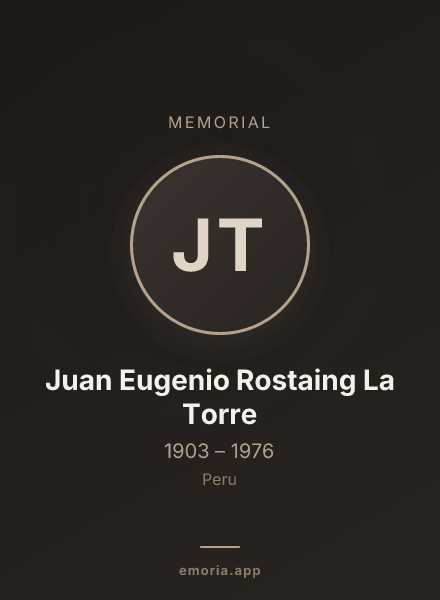 Memorial portrait of Juan Eugenio Rostaing La Torre