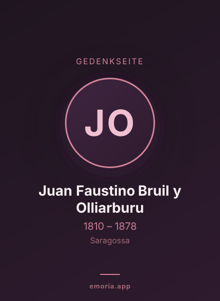 Gedenkportrait von Juan Faustino Bruil y Olliarburu