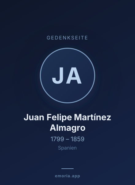 Gedenkportrait von Juan Felipe Martínez Almagro