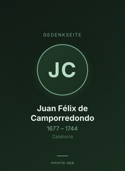 Gedenkportrait von Juan Félix de Camporredondo