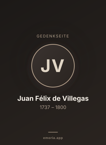 Gedenkportrait von Juan Félix de Villegas
