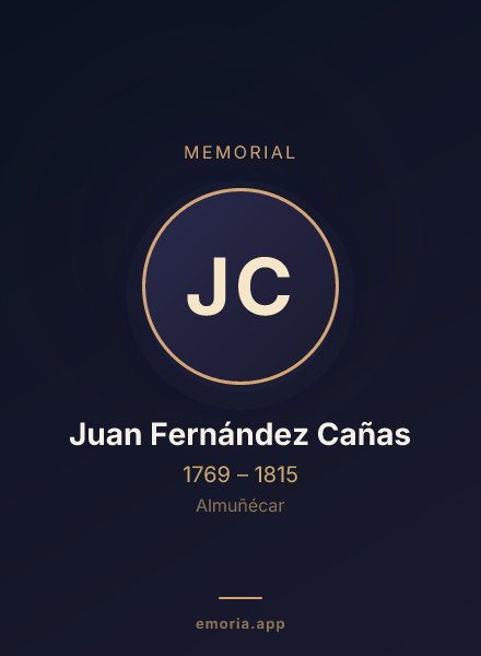Memorial portrait of Juan Fernández Cañas