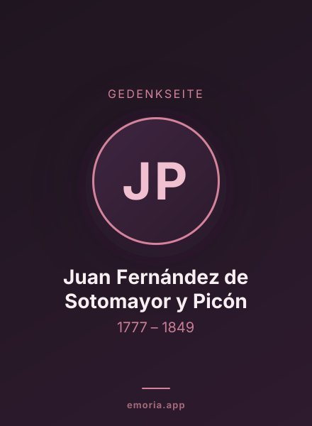 Gedenkportrait von Juan Fernández de Sotomayor y Picón